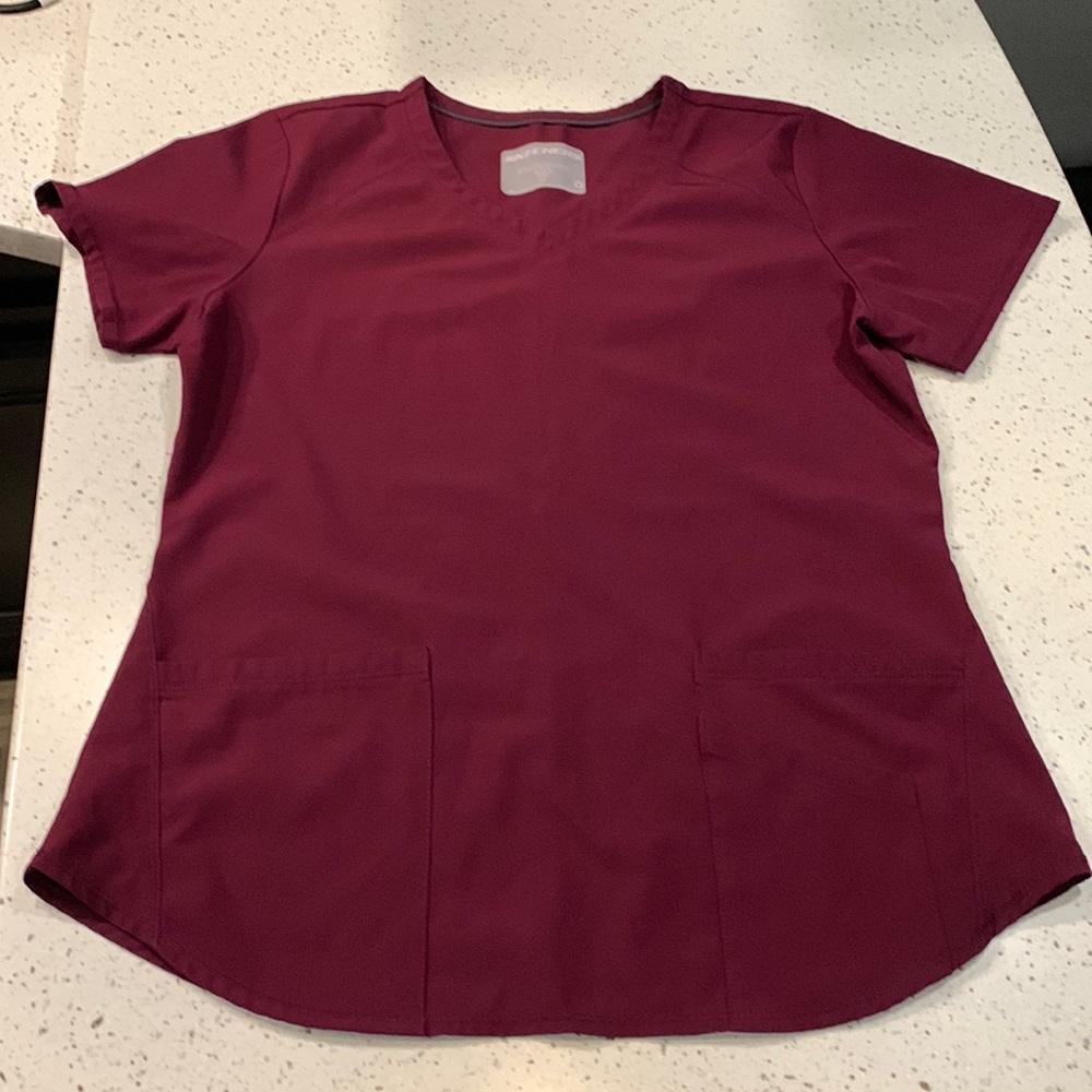 Medium Maroon Sketcher scrub top